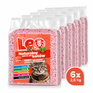 Żwirek dla kota Leo Brzoskwiniowy 15 kg