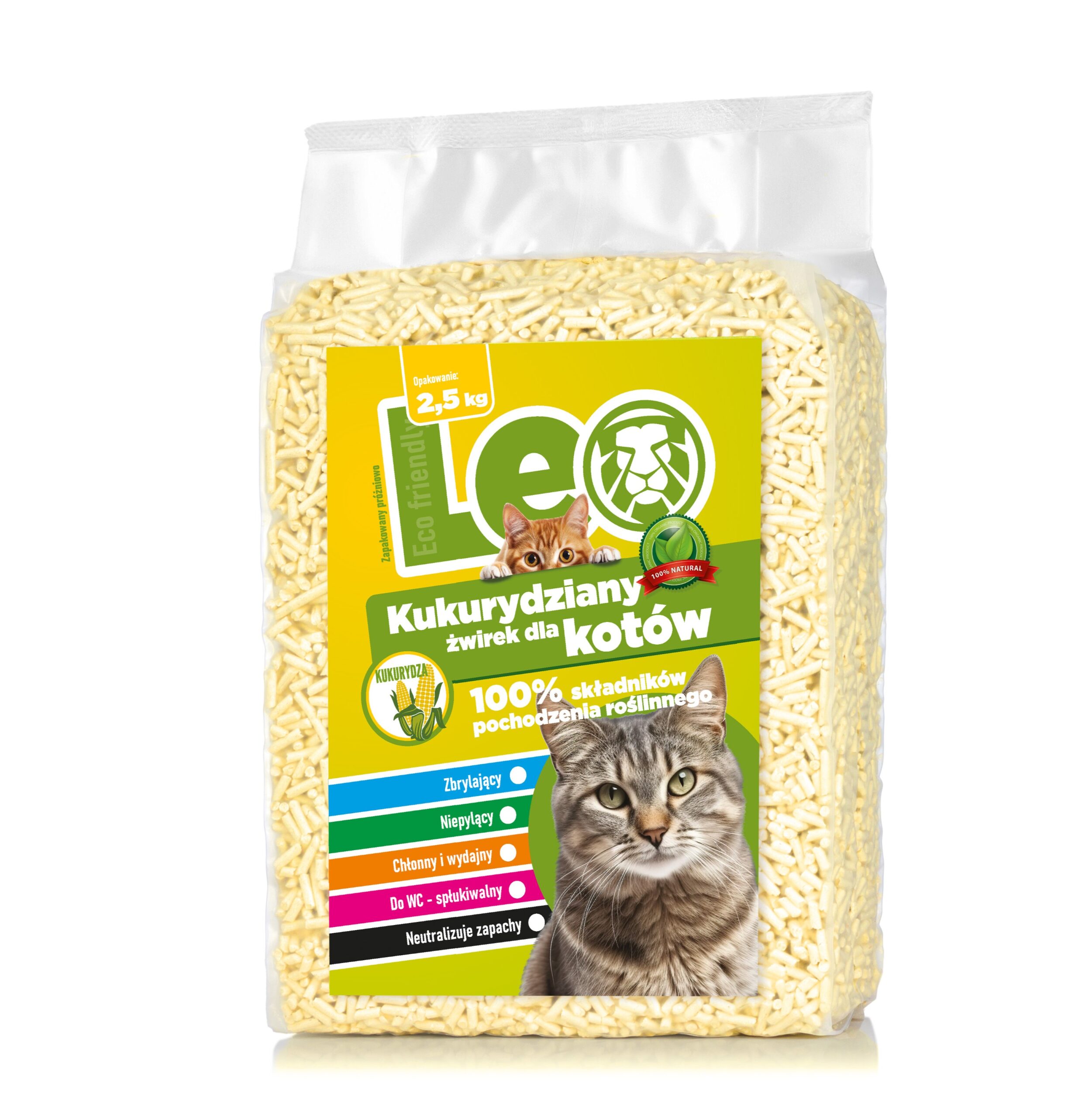 Żwirek dla kota Leo Kukurydza 5 kg - obrazek 2