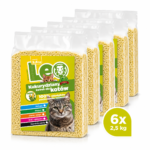 Żwirek dla kota Leo Kukurydza x6 Zestaw